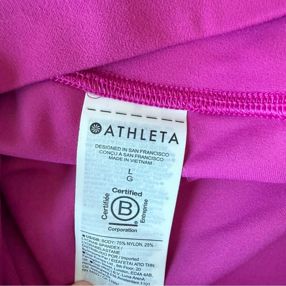 Athleta Transcend Crossover 7/8 Leggings Iceplant Pink Size Large